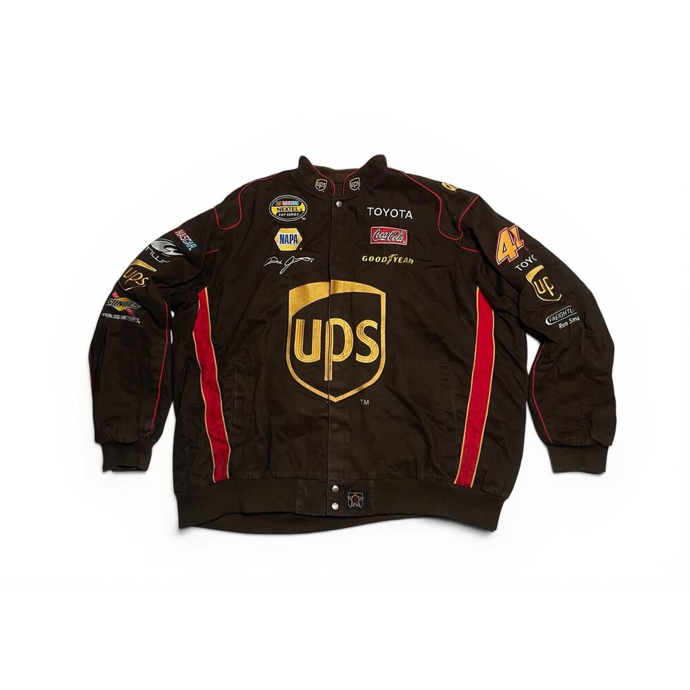 Vintage Nascar Sports Jacket Dale Jarrett #44 Heavy Cotton UPS Men’s Size 6XL